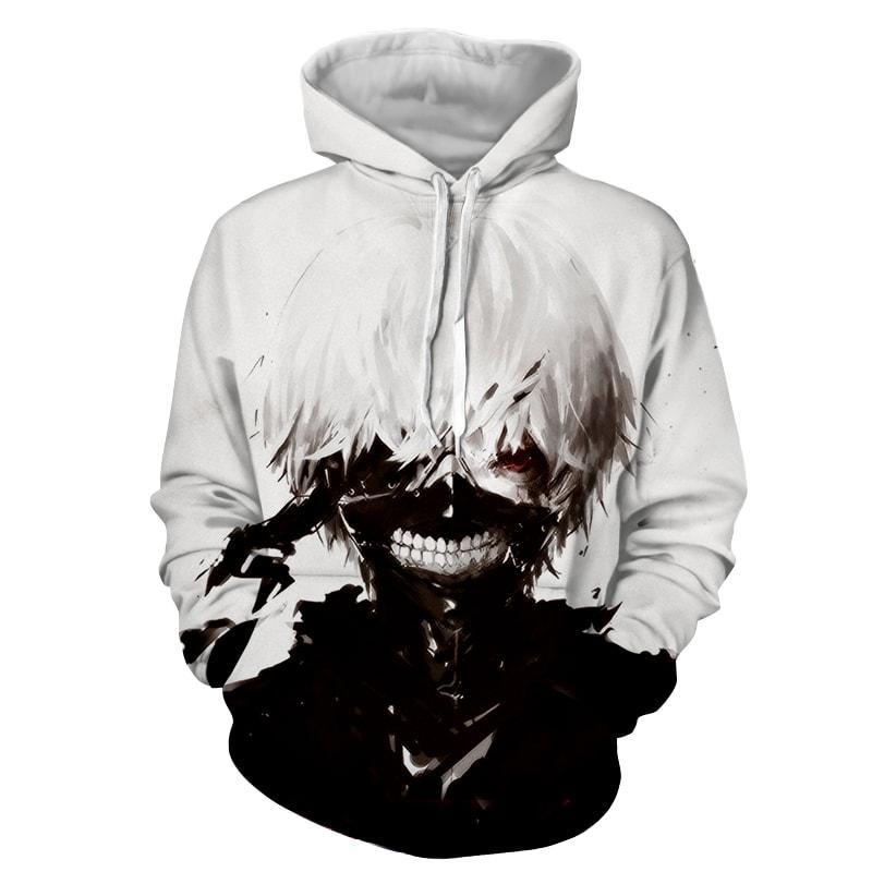 Tokyo Ghoul Hoodie Kaneki Mask 3d Printed