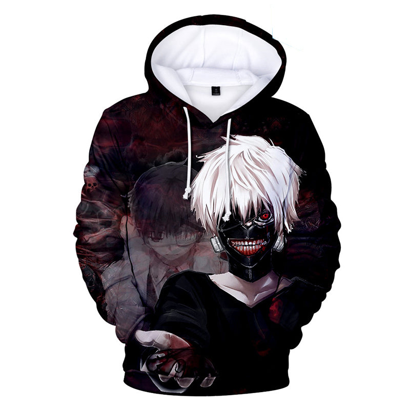 Tokyo Ghoul Hoodies - Tokyo Ghoul Anime Series Kaneki Ken Mask Black Hoodie