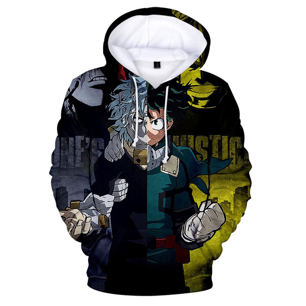 Unisex My Hero Academia Hoodies Izuku Midoriya Shigaraki Tomura Printed Pullover Jacket Sweatshirt