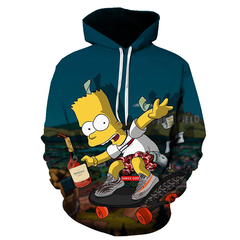 3D Fashion Print The Simpsons Sweatshirt Hoodies