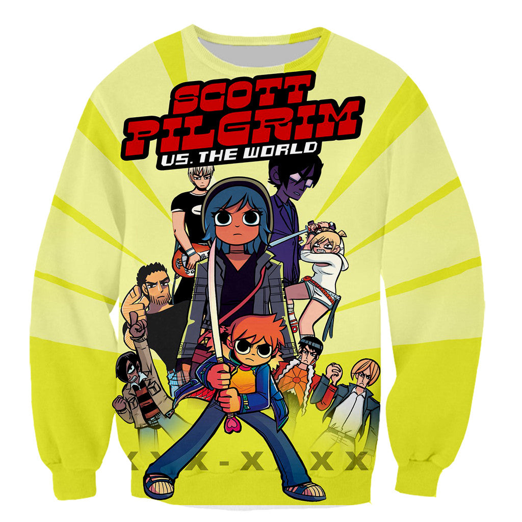 3D Printed Scott Pilgrim vs the World Hoodies Sweatshirts Pullovers