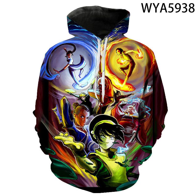 Anime 3D Printed Avatar The Last Airbender Hoodies Sweatshirt