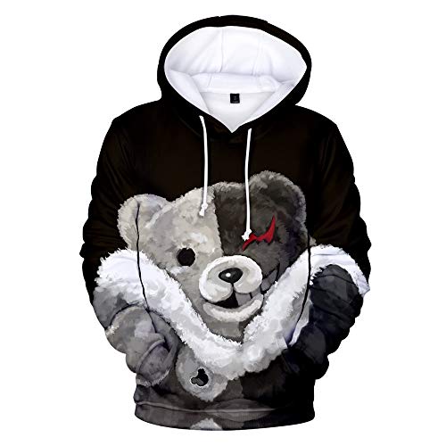 Anime Danganronpa Hoodies - Unisex Monokuma Black&White 3D Pullover Hoodie