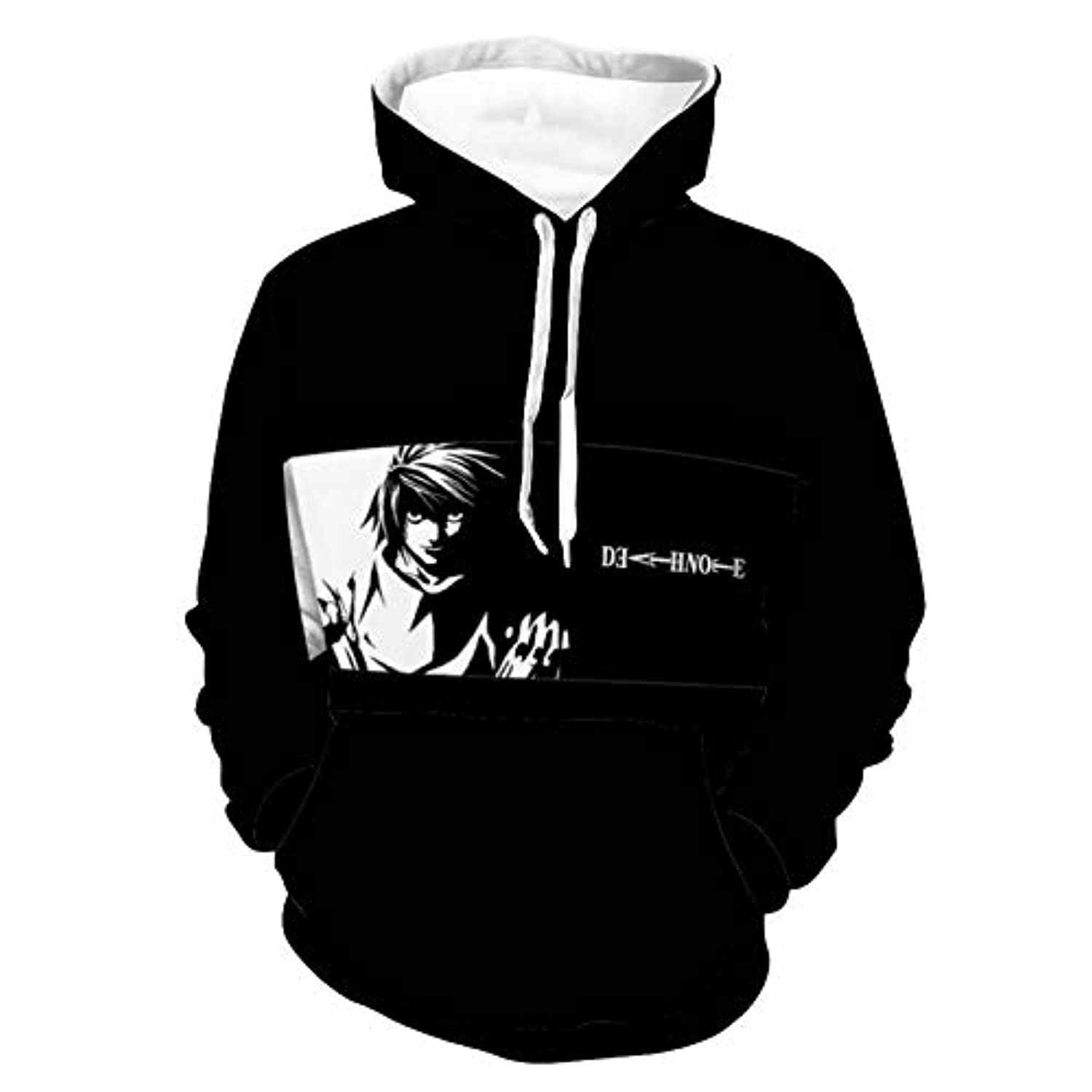 Anime Death Note Hoodie - Black 3D Print Pullover Hoodie