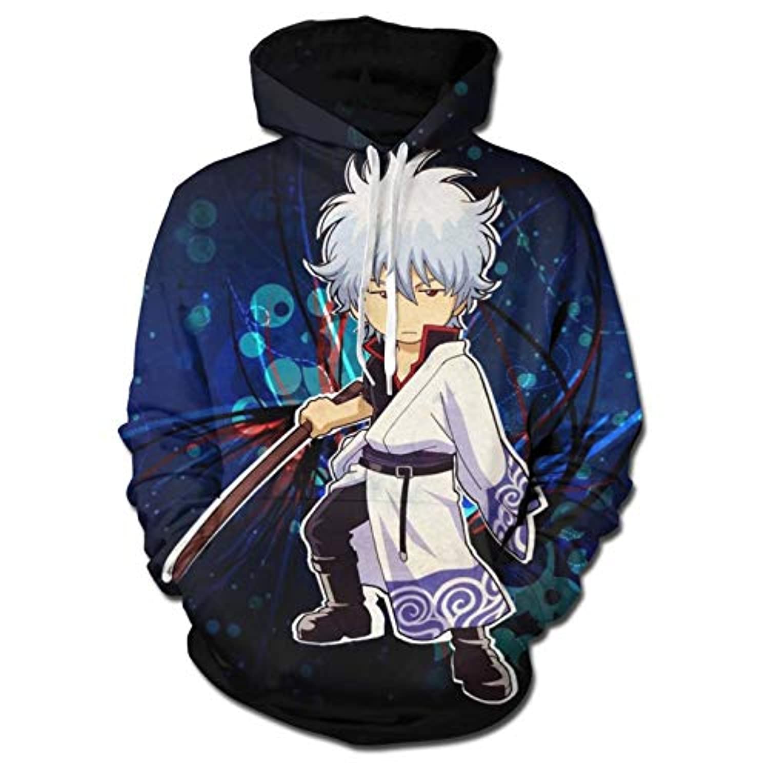 Anime Gintama Hoodies - 3D Long Sleeve Hooded Pullover Sweatshirt with Pockets