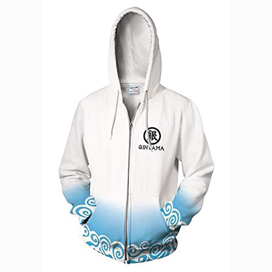 Anime Gintama Jacket - 3D Print Zip Up Hoodie with Front Pocket