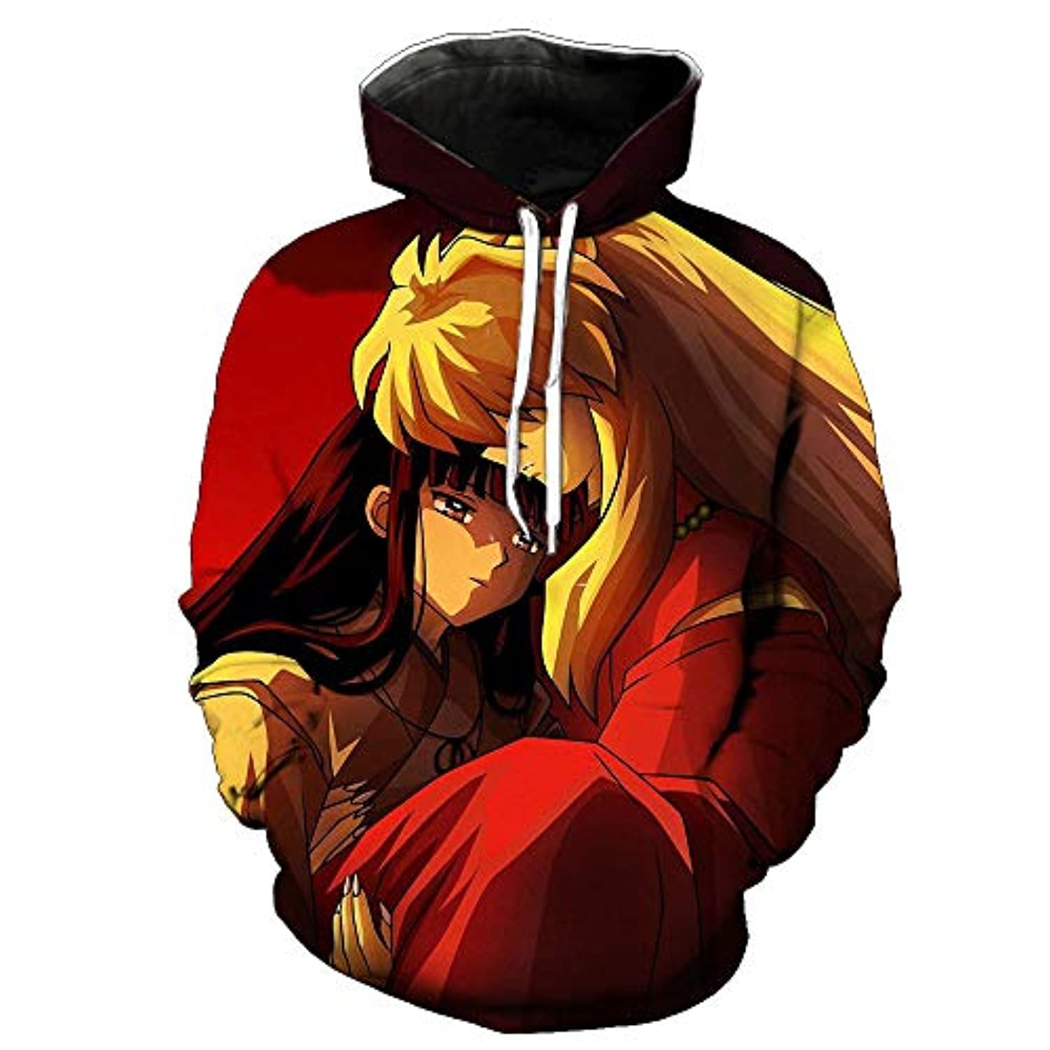 Anime Inuyasha Hoodies - Inuyasha Kagome Higurashi Unisex 3D Printed Pullover Hooded Sweatshirt