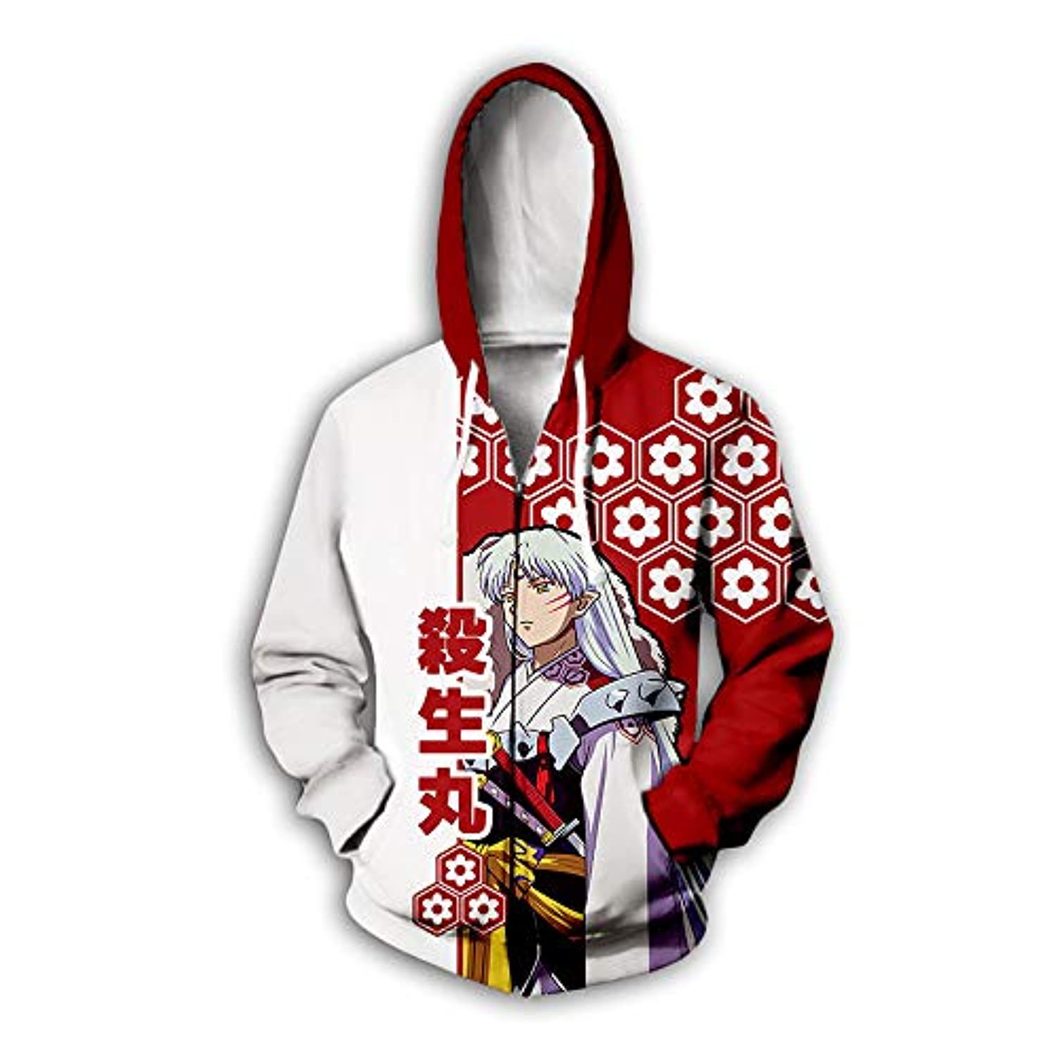 Anime Inuyasha Hoodies - Sesshōmaru Unisex 3D Printed Zipper Hooded Sweatshirt