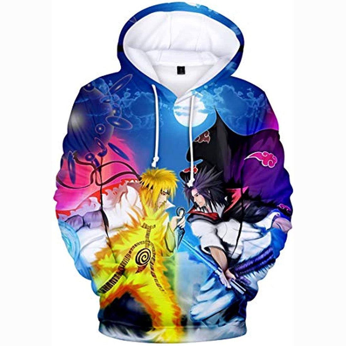 Anime Naruto Hoodie Blue Moonlight Pullover Hoodie