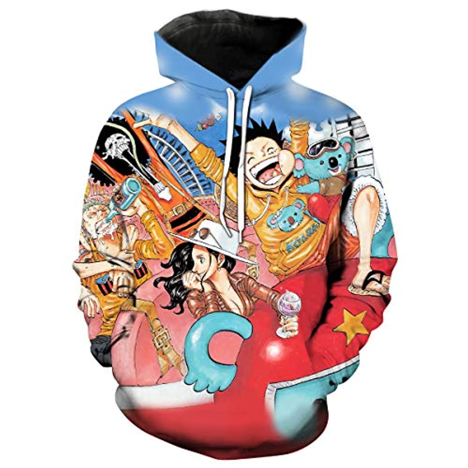 Anime One Piece 3D Printed Hoodie - Unisex Luffy Pullover Sweatshirt