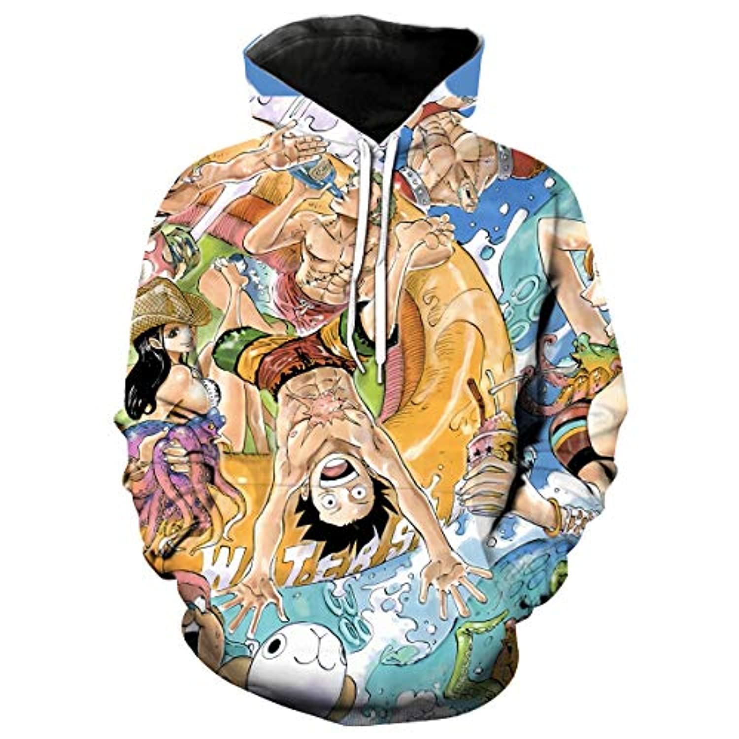 Anime One Piece 3D Printed Pullover Sweatshirt - Unisex Luffy Hoodie