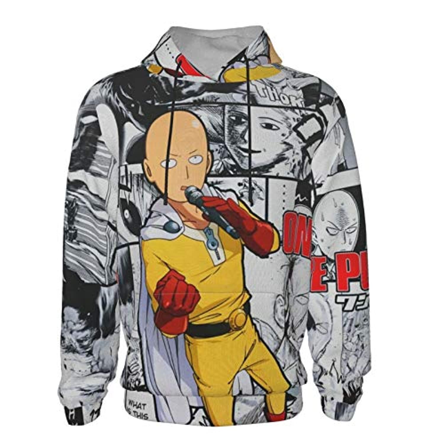 Anime One Punch Man Hoodies - Singing Saitama 3D Print Pullover Hoodie