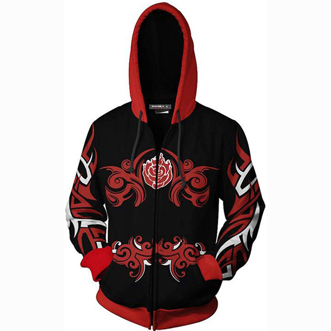 Anime RWBY Zip Up Hoodie - Black Jacket Zip Up Hoodie