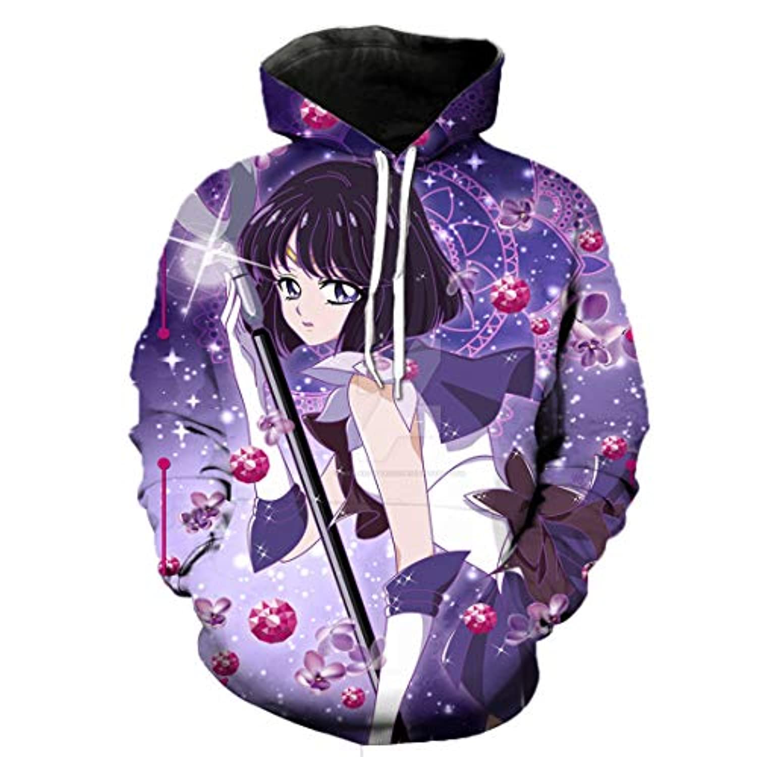 Anime Sailor Moon Hoodie - Sailor Saturn 3D Print Pullover Hoodie