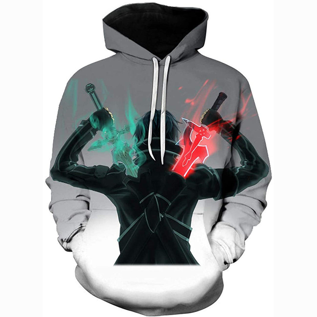 Anime Sword Art Online Kirito SAO 3D Printed Pullover Hoodie Sweatshirt