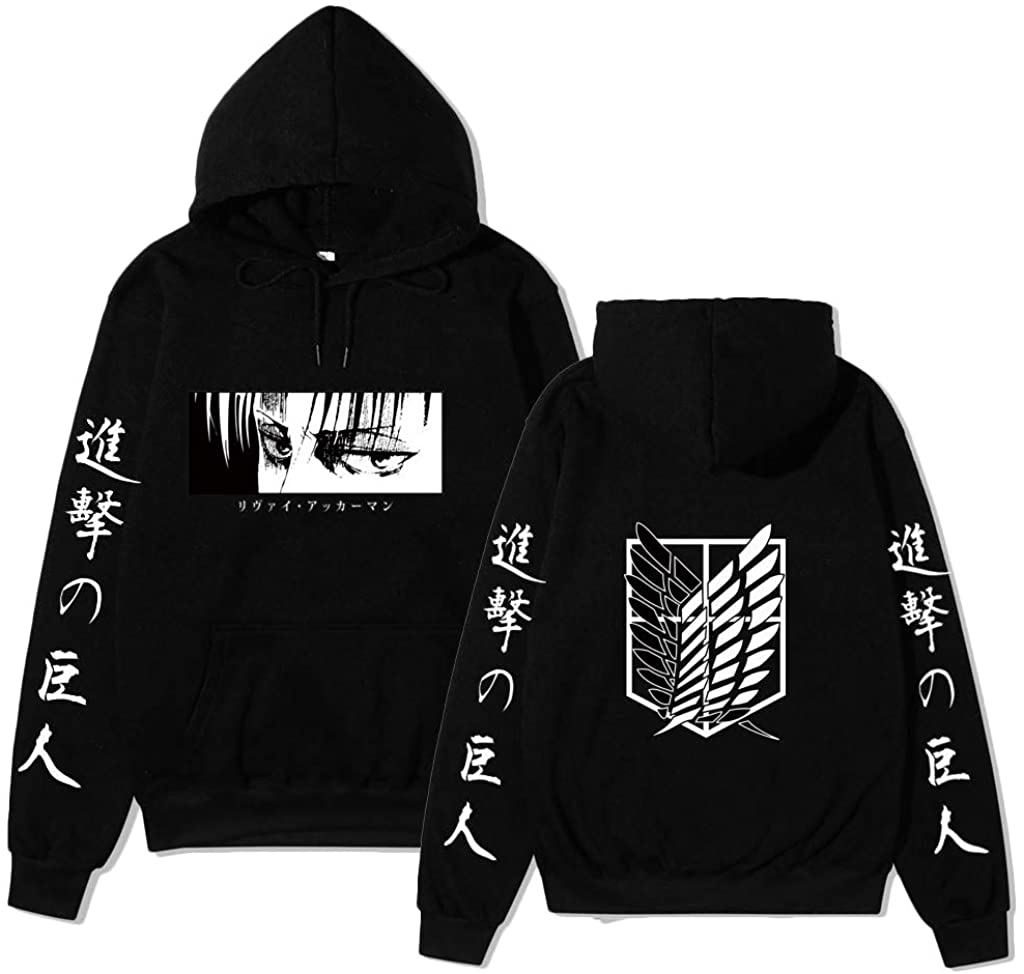 Attack on Titan Anime Unisex Hoodie Cosplay Hooded Sweatshirts Cotton Cozy Wings of Freedom Print Pullovers Tops