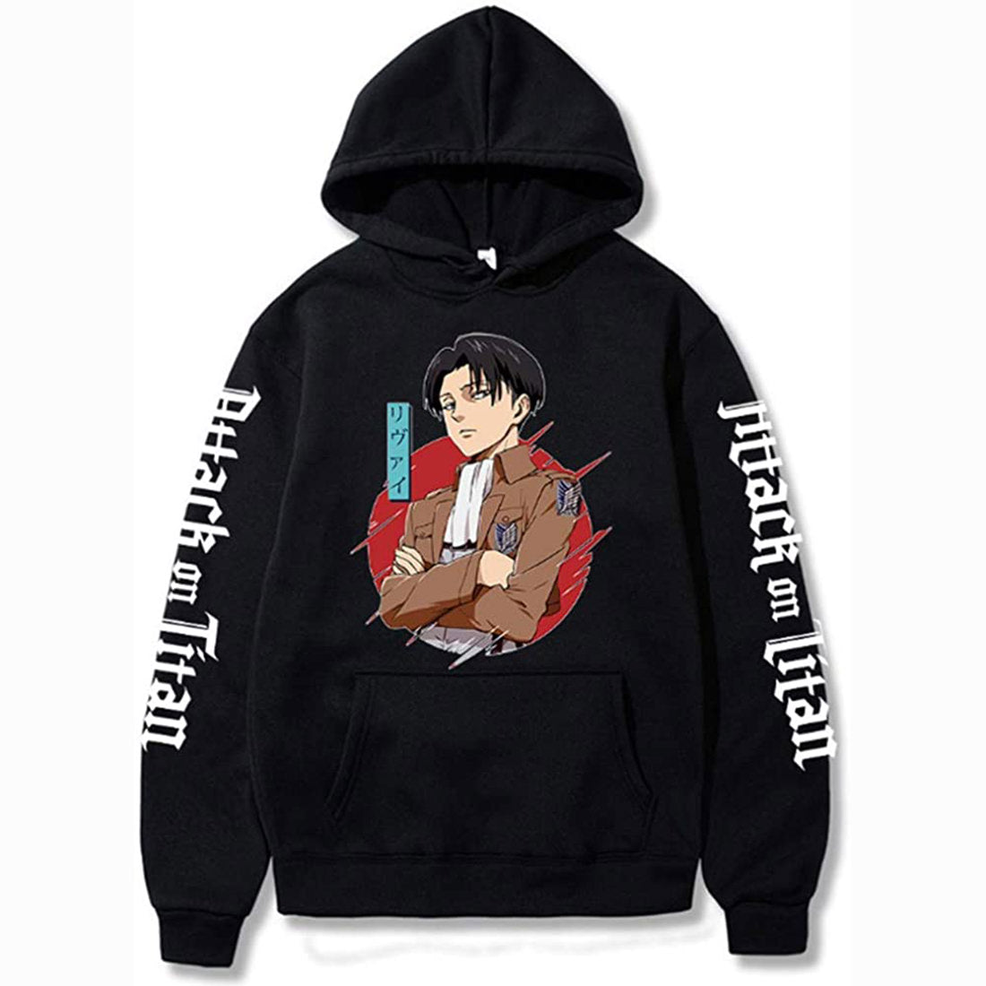 Attack on Titan Hoodie Ackerman Levi Sweater Sweatshirt Cosplay Costume Pullover