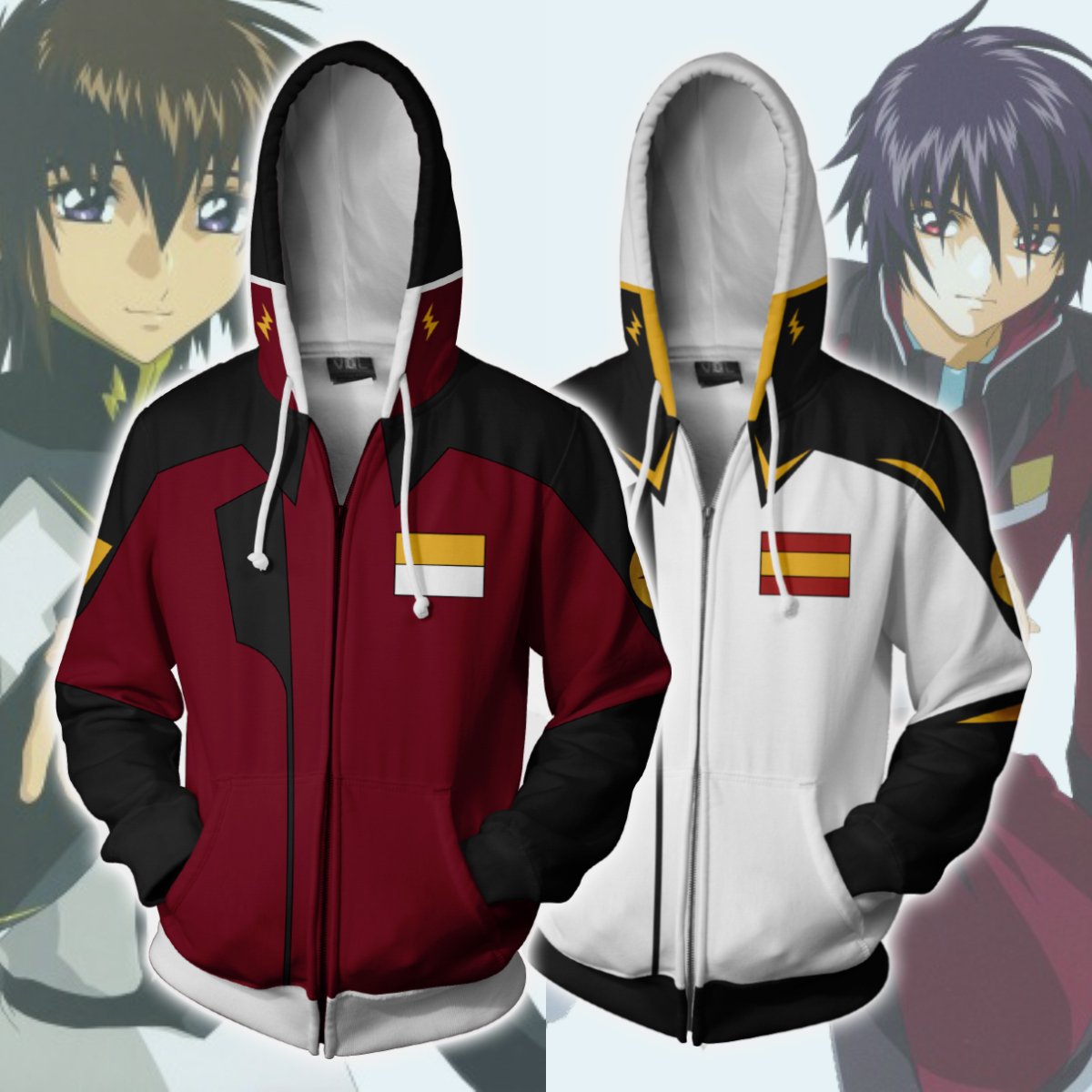 Avatar The Last Airbender Zaft Uniform Gundam Hoodies - Zip Up Hoodie