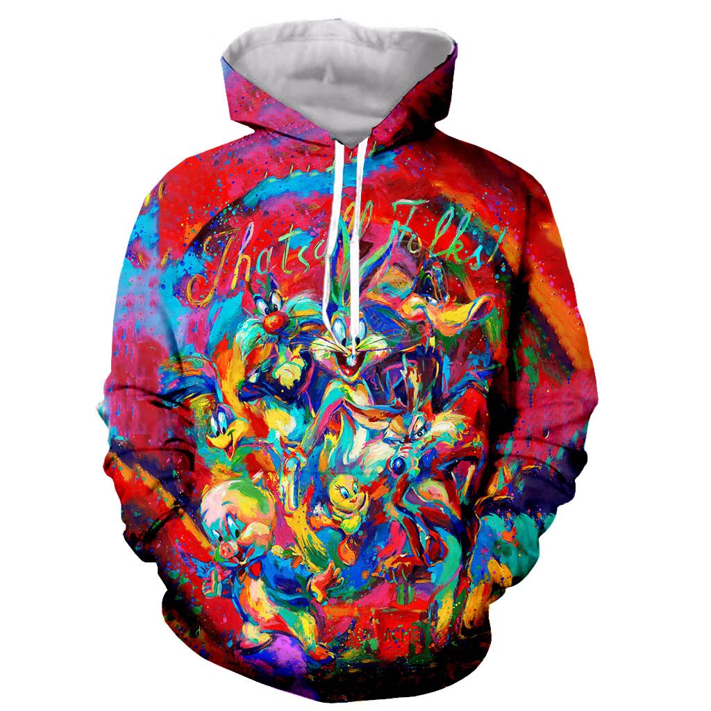 Bugs Bunny Funny New Fashion Long Sleeves 3D Print Hoodies