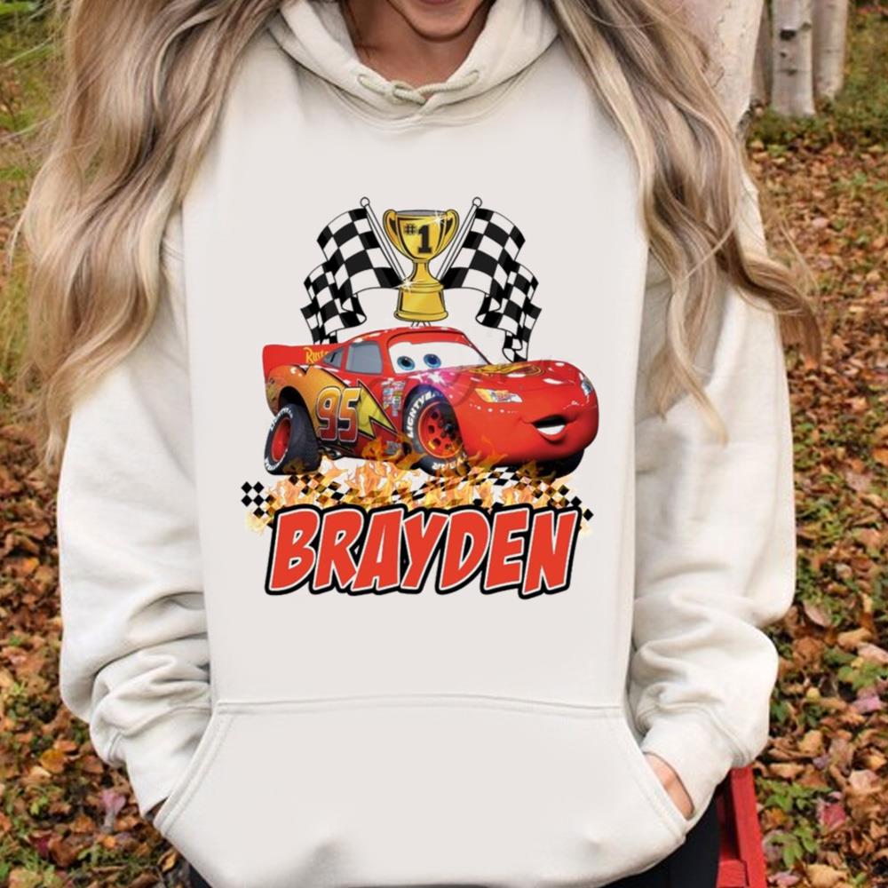 Cars Lightning Mcqueen Custom T-shirt Personalize Birthday Gift