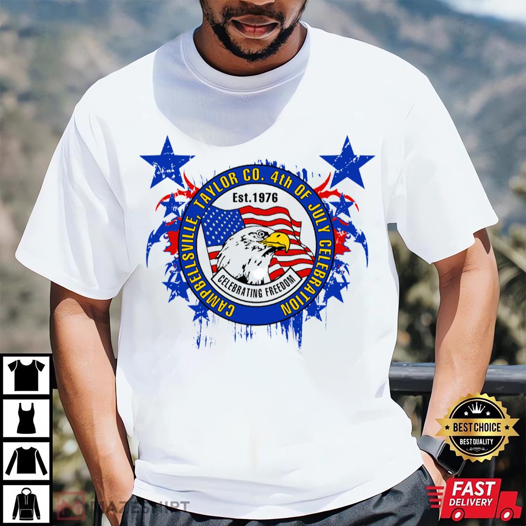 Celebrating Freesom 4th Of July, Eagle Logo T-Shirt