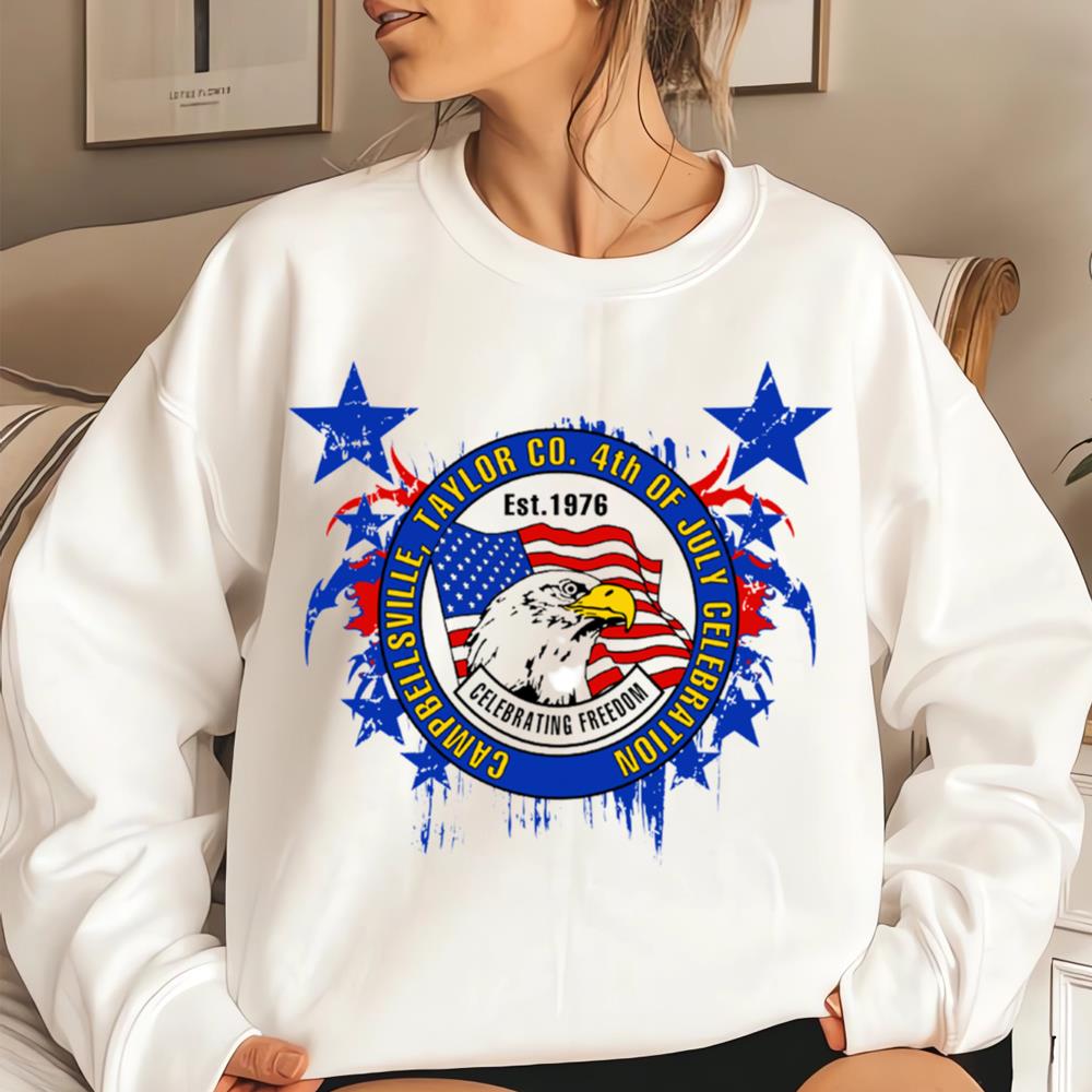 Celebrating Freesom 4th Of July, Eagle Logo T-Shirt