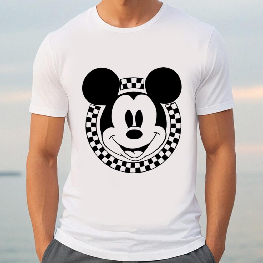 Checkered Mickey Minnie Mouse Shirt, Vintage Disney T-Shirt, Couples Disneyland