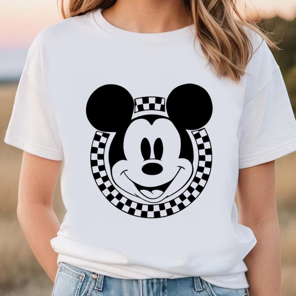 Checkered Mickey Minnie Mouse Shirt, Vintage Disney T-Shirt, Couples Disneyland