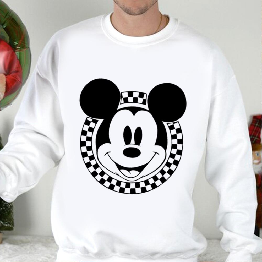 Checkered Mickey Minnie Mouse Shirt, Vintage Disney T-Shirt, Couples Disneyland