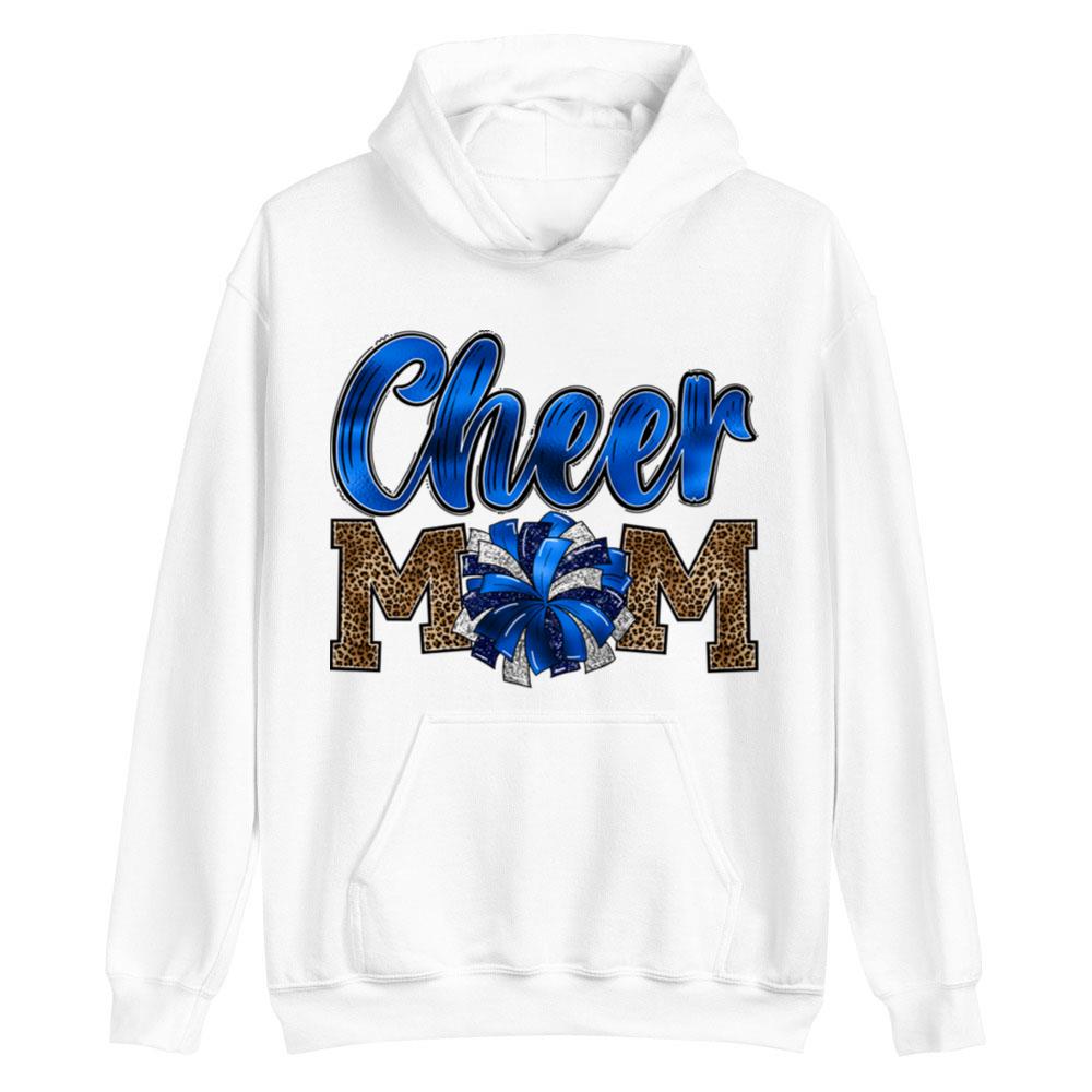 Cheer Mom Pom Pom Blue T-Shirt Mother's Day Gift