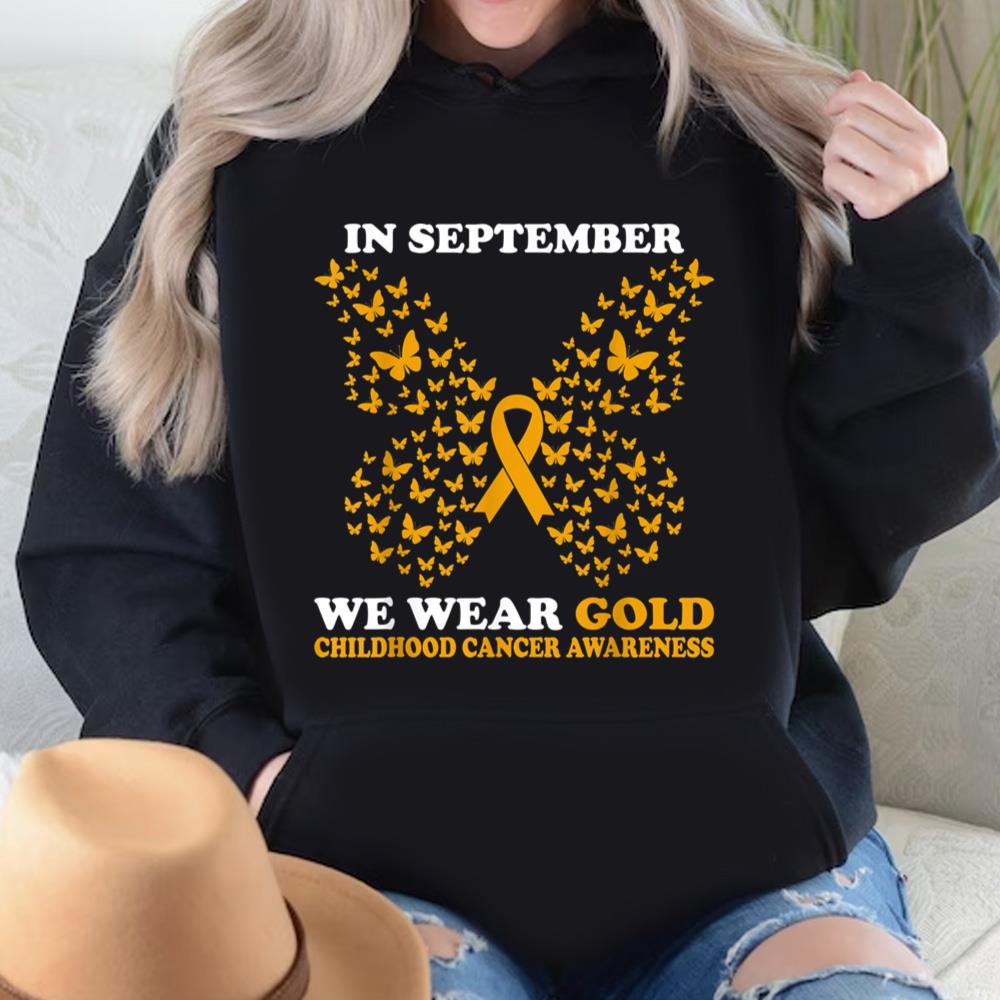 Childhood Cancer Awareness Shirt In September We Wear Gold Childhood
