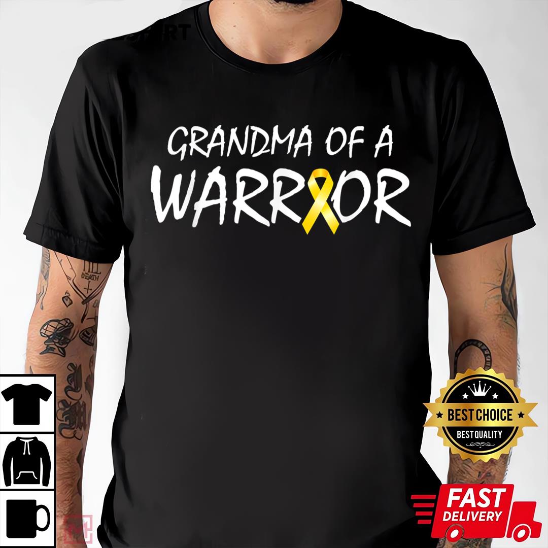 Childhood Cancer Awareness Shirts Grandma of a Warrior Childhood Cancer Awareness Ribbon