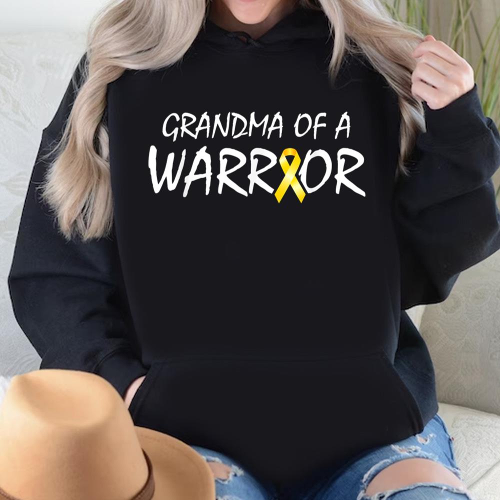 Childhood Cancer Awareness Shirts Grandma of a Warrior Childhood Cancer Awareness Ribbon