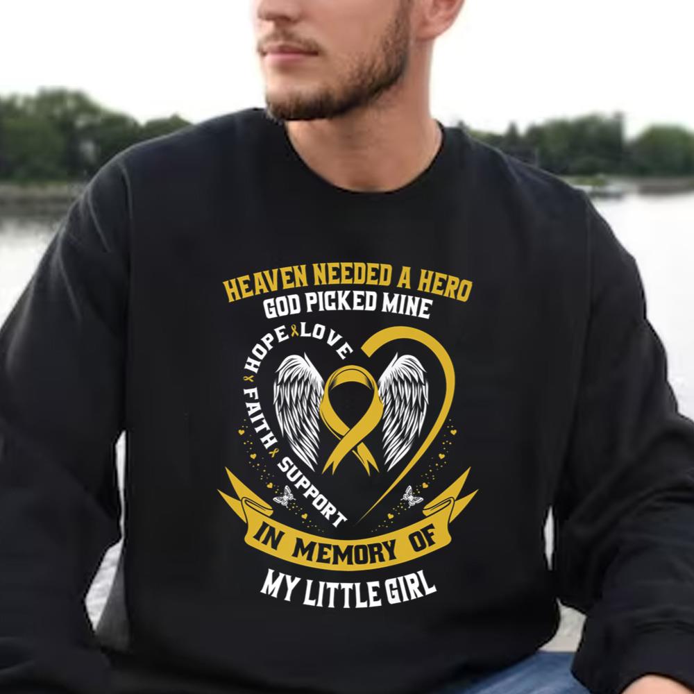 Childhood Cancer Awareness Shirts In Memory of My Little Girl Daughter
