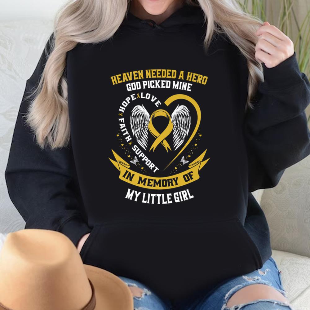 Childhood Cancer Awareness Shirts In Memory of My Little Girl Daughter