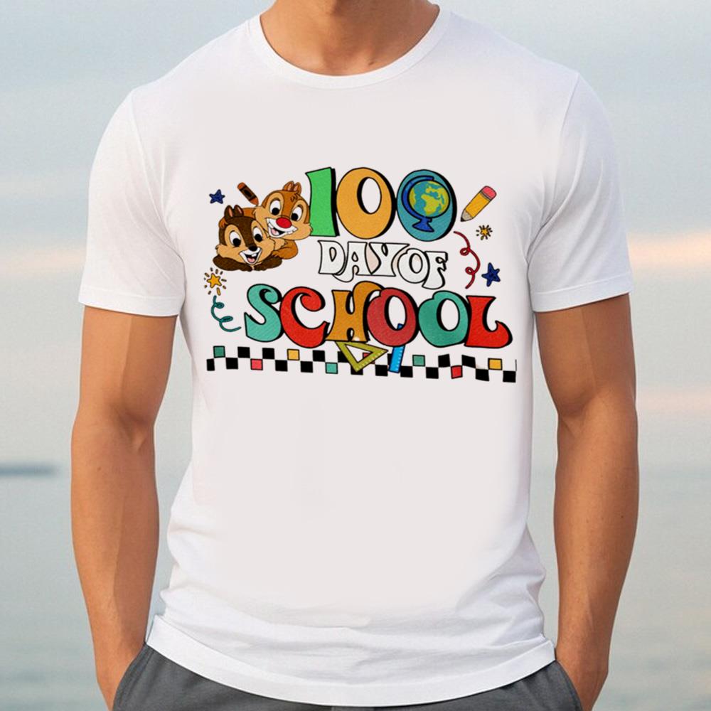 Chip And Dale 100 Days Of School Shirt, Disney 100 Day of School Shirt