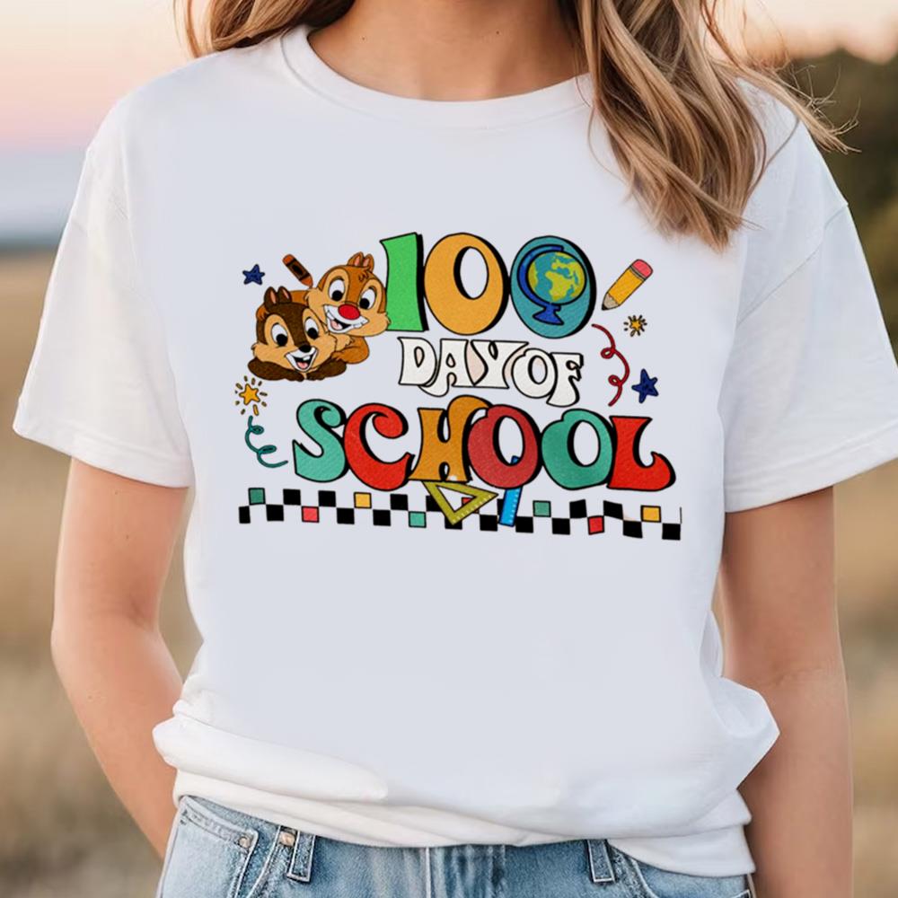 Chip And Dale 100 Days Of School Shirt, Disney 100 Day of School Shirt