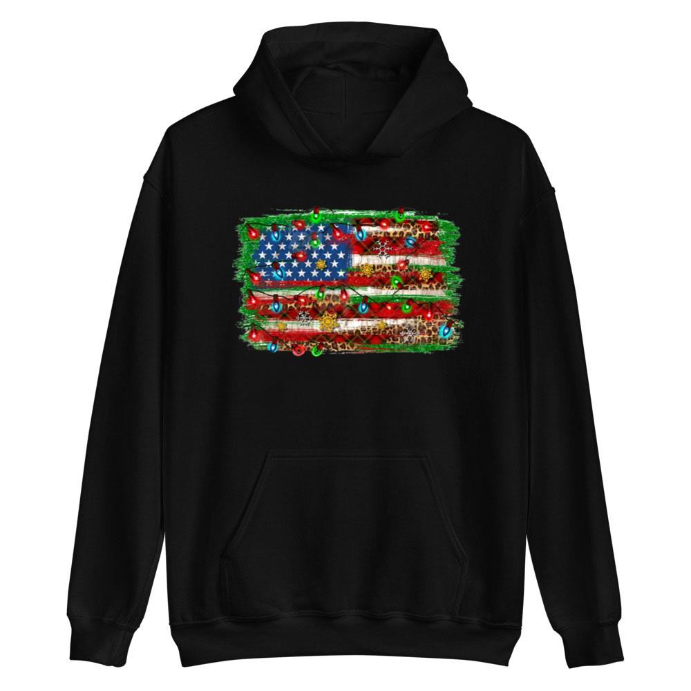 Christmas American Flag Xmas T-Shirt