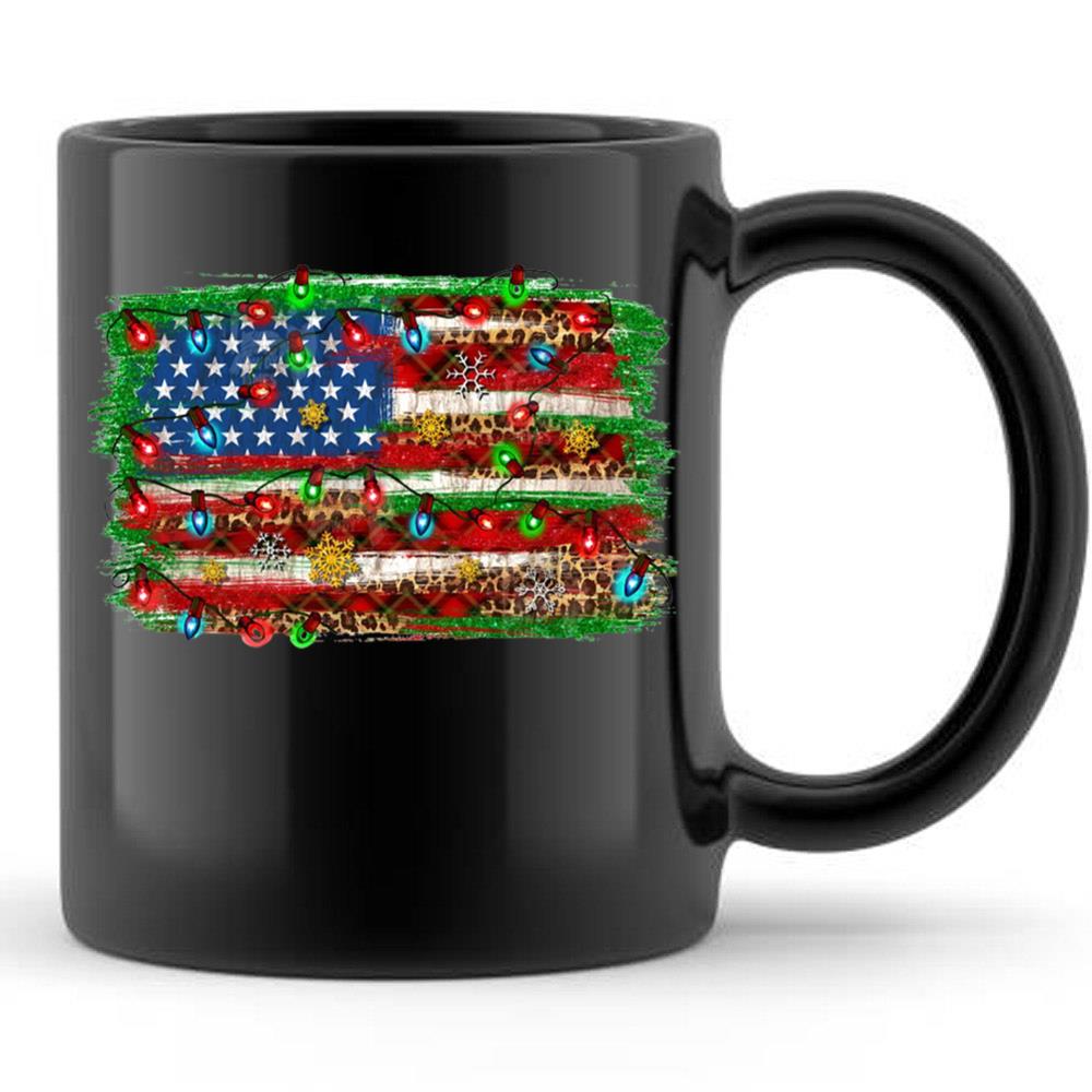 Christmas American Flag Xmas T-Shirt