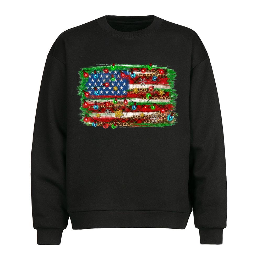 Christmas American Flag Xmas T-Shirt