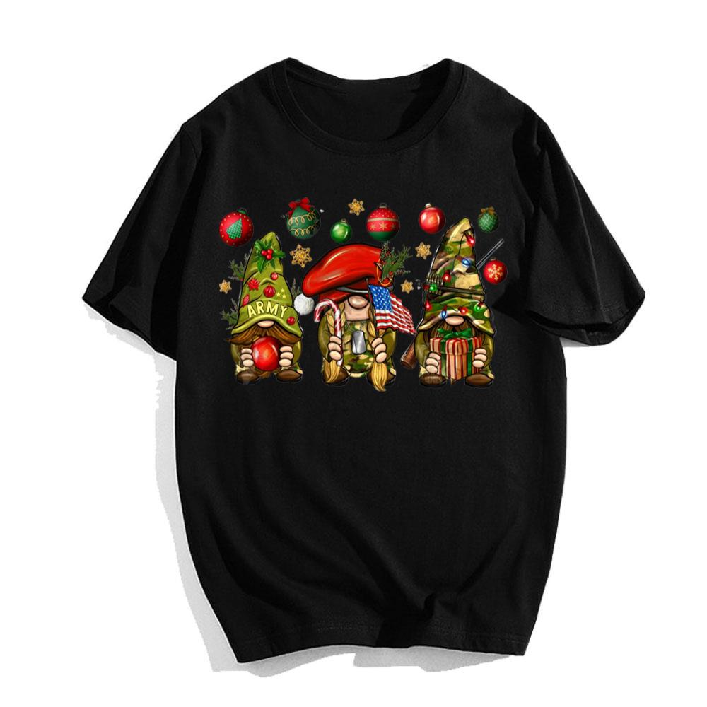 Christmas Army Gnomes USA Army Soldier Gnome T-Shirt