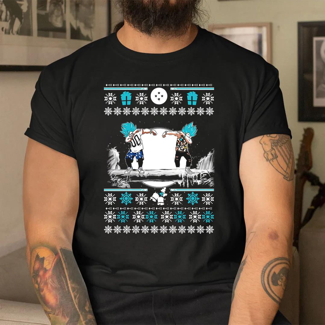 Christmas Saiyan Dab Ugly Sweatshirt T-Shirt, Dragon Ball Z Daddy Shirt, Super Saiyan Dad