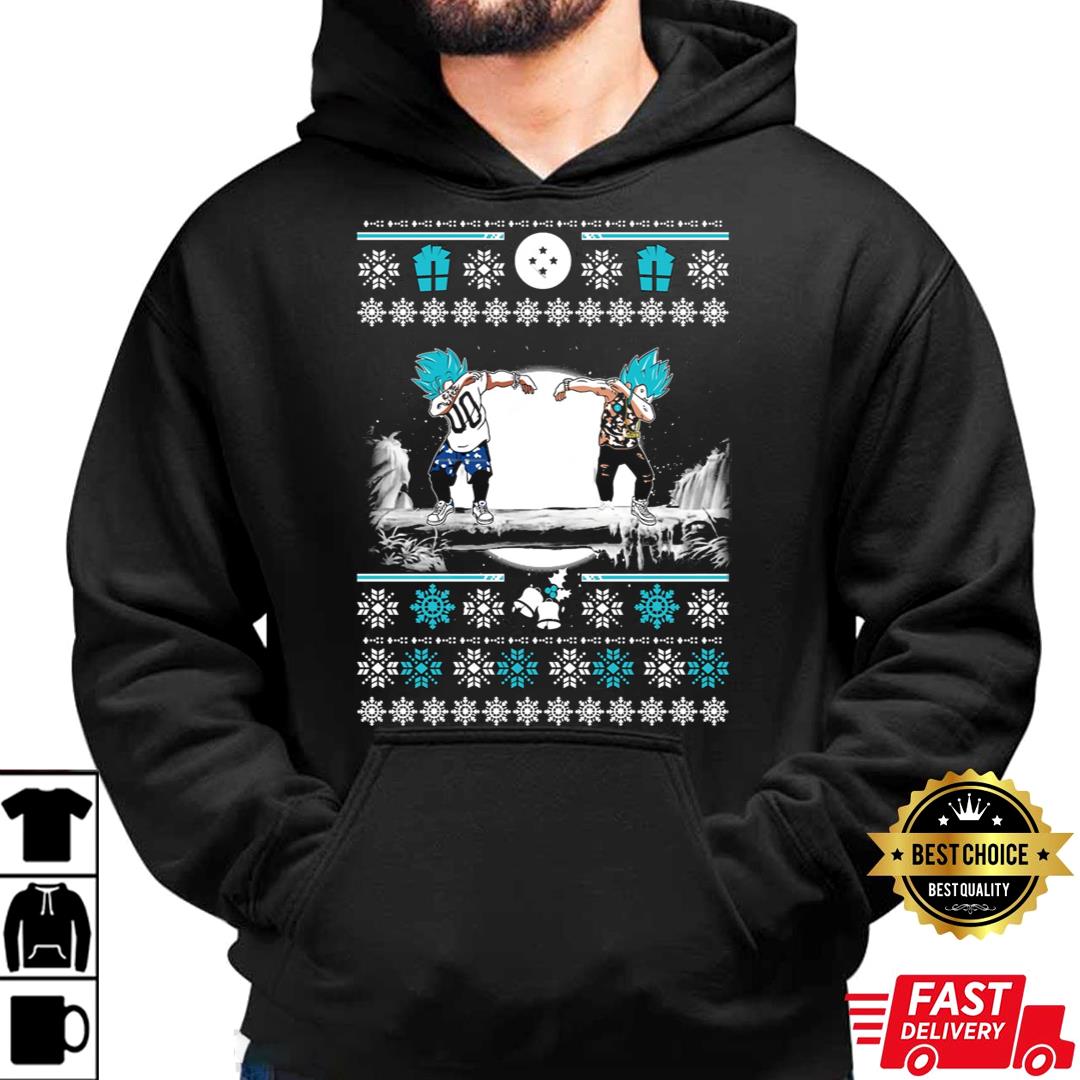 Christmas Saiyan Dab Ugly Sweatshirt T-Shirt, Dragon Ball Z Daddy Shirt, Super Saiyan Dad