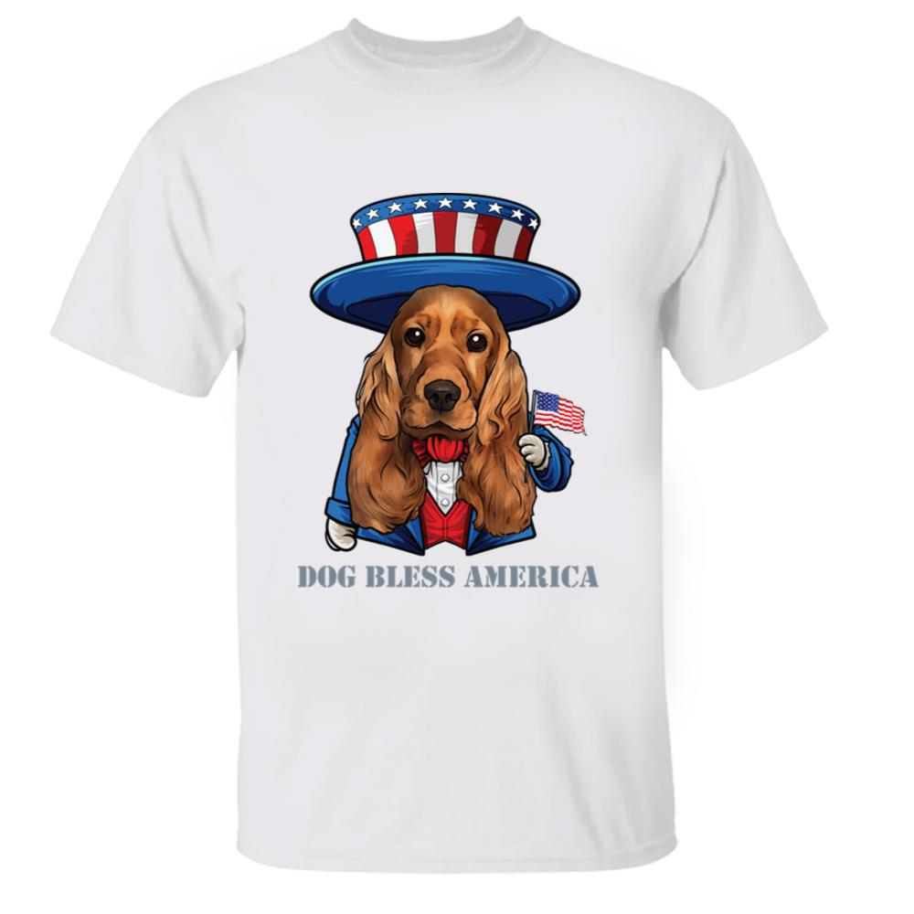 Cocker Spaniel Dog Bless America T-Shirt