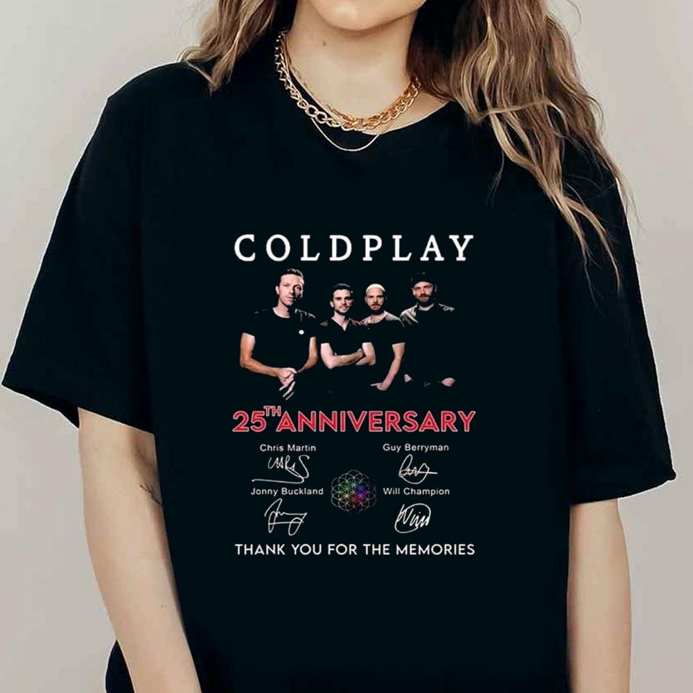 Coldplay 25th Anniversary Thank You For The Memories Shirt