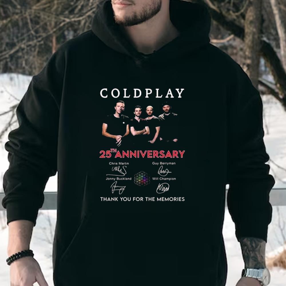 Coldplay 25th Anniversary Thank You For The Memories Shirt