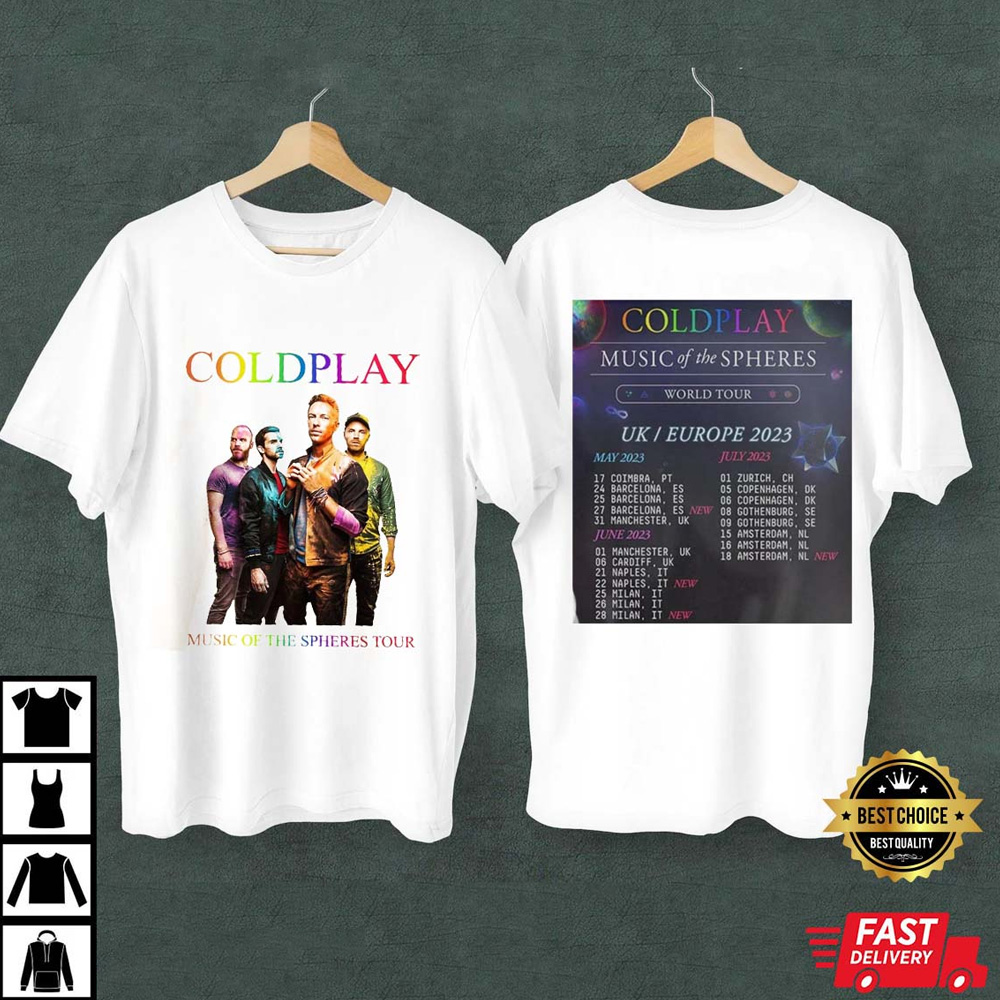 Coldplay Music Of The Spheres Tour 2023 T-Shirt