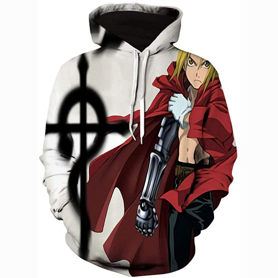 Fullmetal Alchemist Hoodie Jacket Edward Elric Sweatshirt Fashion Anime Pullover