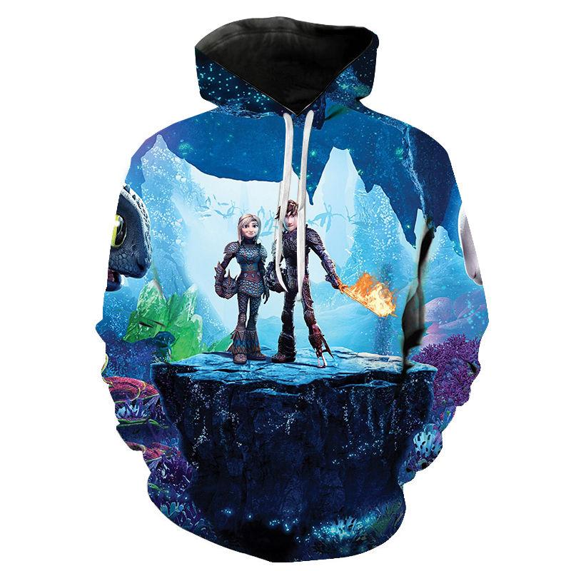 How To Train Your Dragon The Hidden World Hoodies - Cartoon 3D Print Sweatshirt Pullover