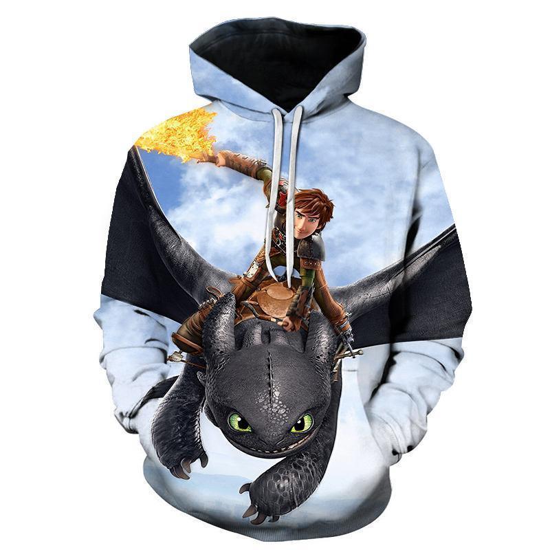 How to Train Your Dragon Hoody Sweatshirt - Cartoon 3D Print Hoodies